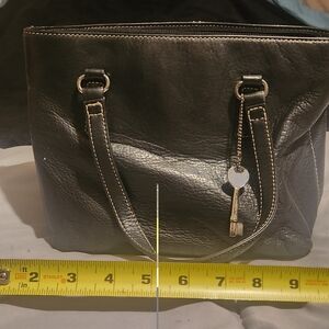 Fossil small women's black leather purse